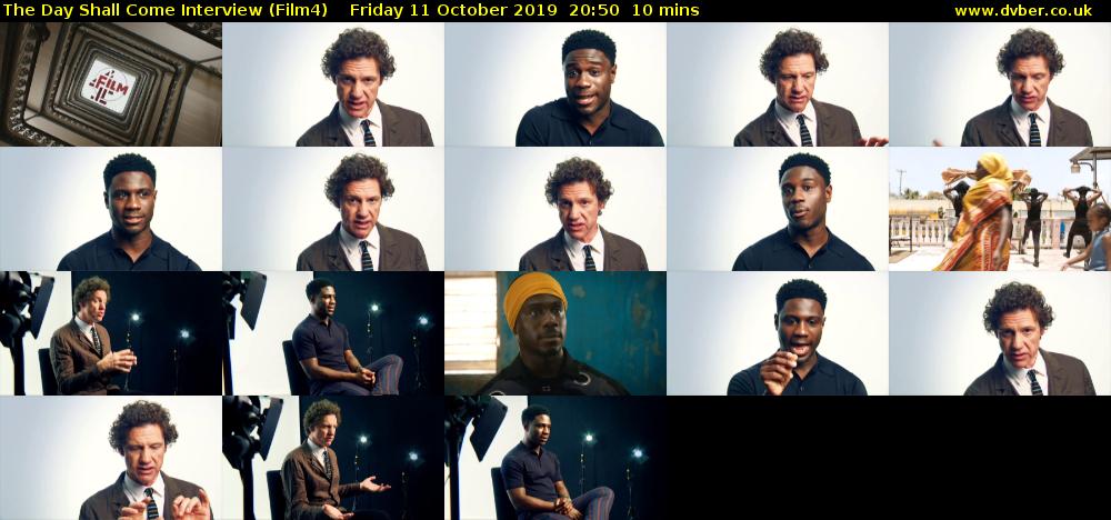 The Day Shall Come Interview (Film4) Friday 11 October 2019 20:50 - 21:00