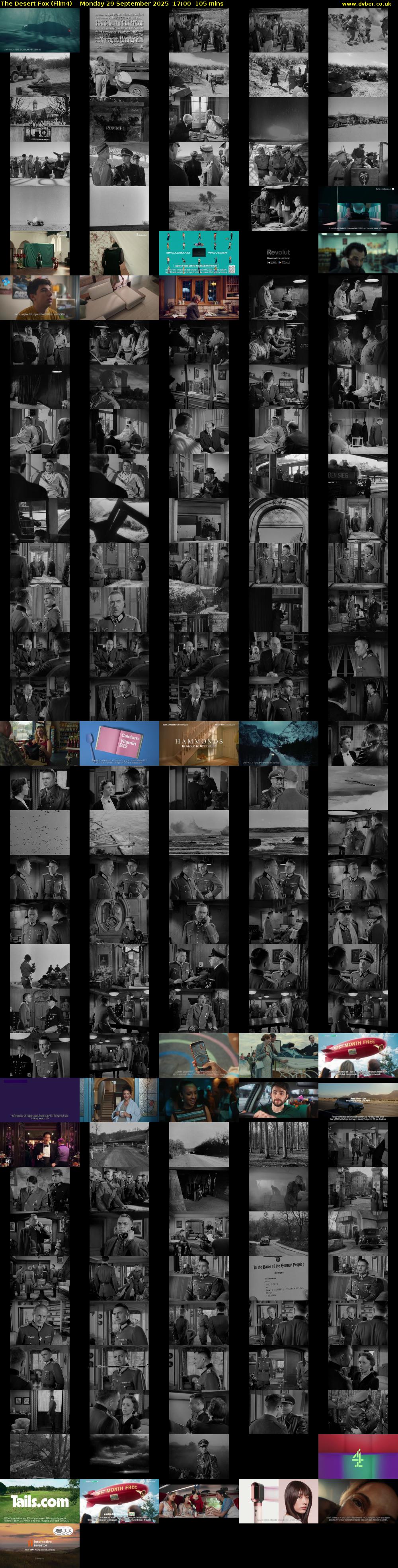 The Desert Fox (Film4) Monday 29 September 2025 17:00 - 18:45