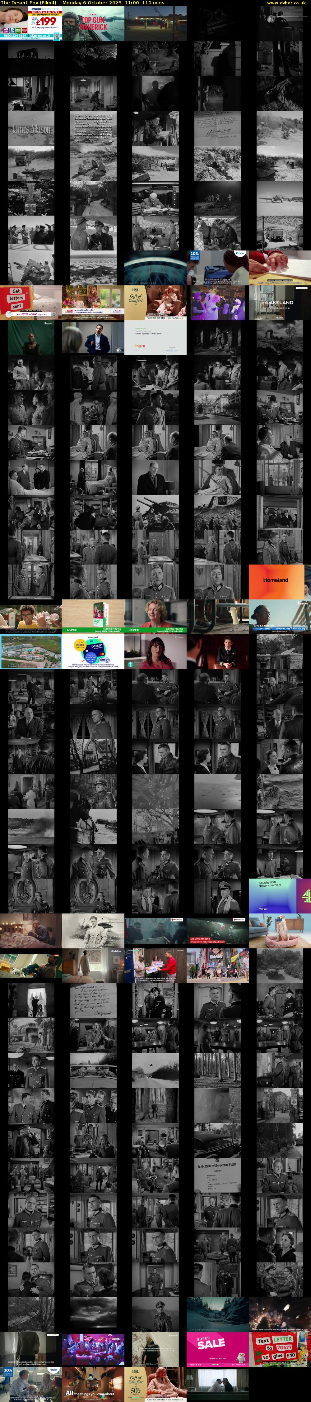 The Desert Fox (Film4) Monday 6 October 2025 11:00 - 12:50