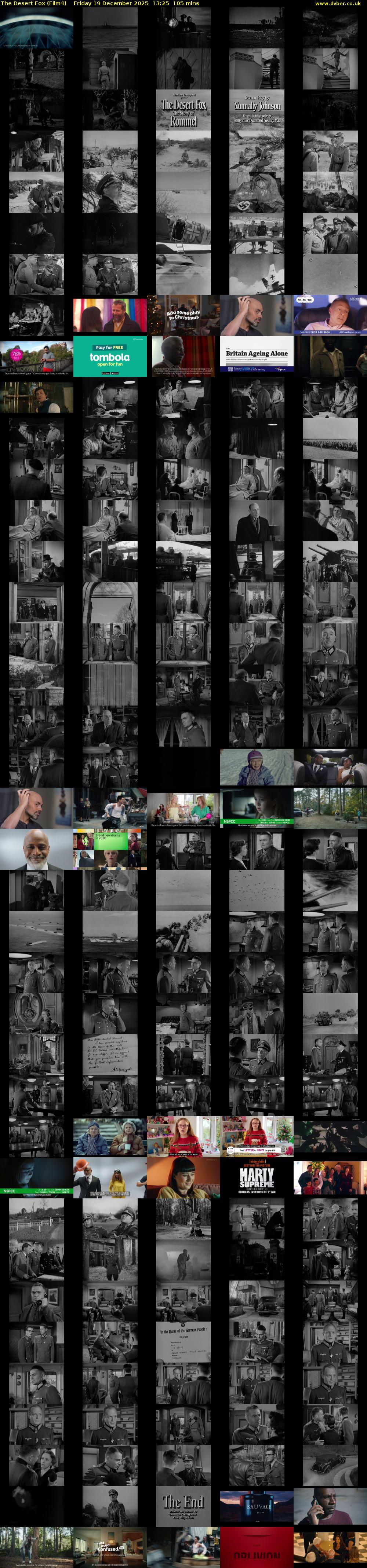The Desert Fox (Film4) Friday 19 December 2025 13:25 - 15:10