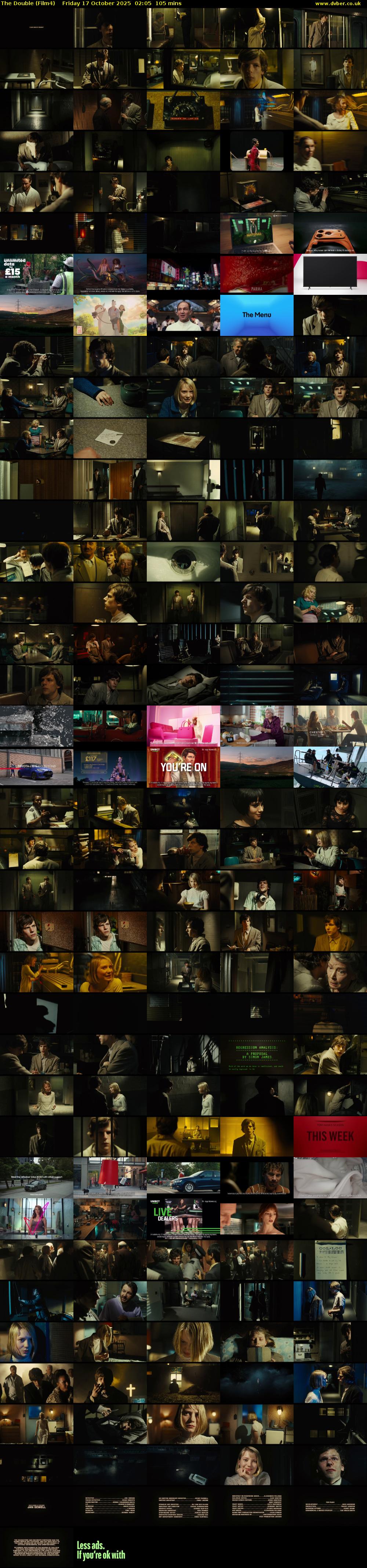 The Double (Film4) Friday 17 October 2025 02:05 - 03:50