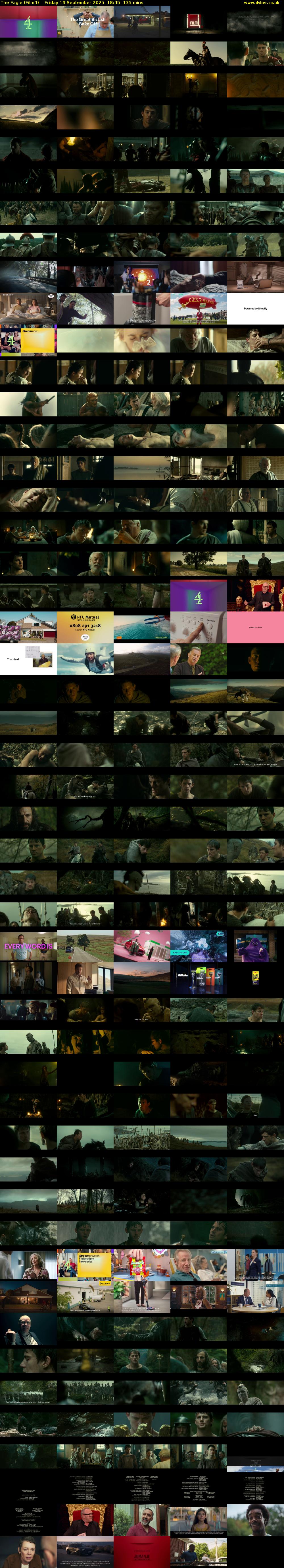 The Eagle (Film4) Friday 19 September 2025 18:45 - 21:00