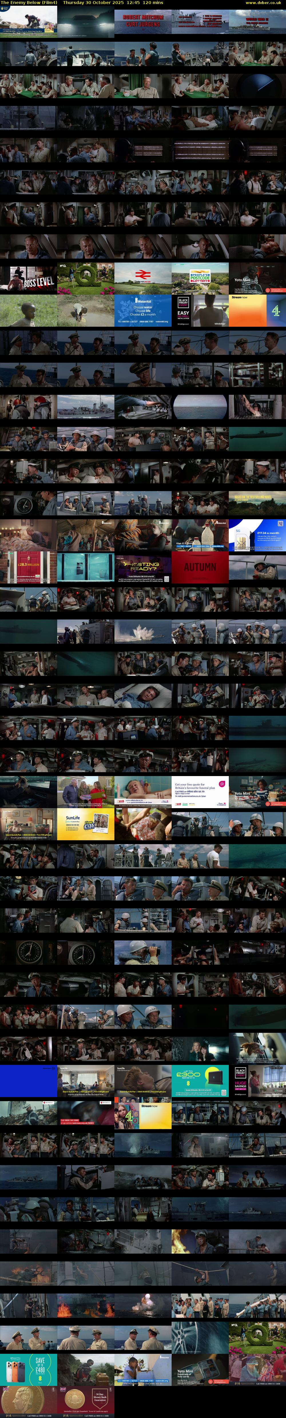 The Enemy Below (Film4) Thursday 30 October 2025 12:45 - 14:45