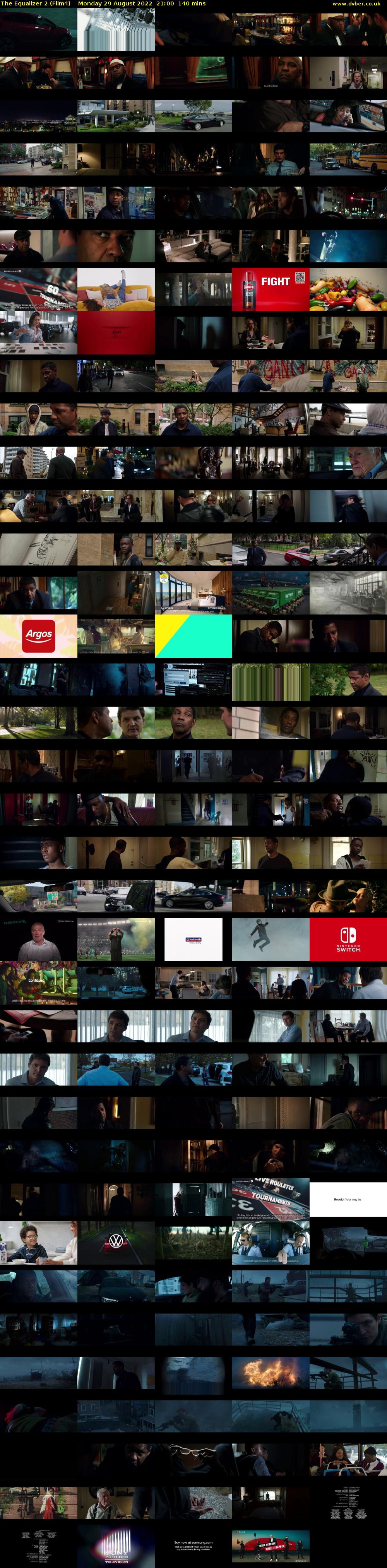 The Equalizer 2 (Film4) Monday 29 August 2022 21:00 - 23:20