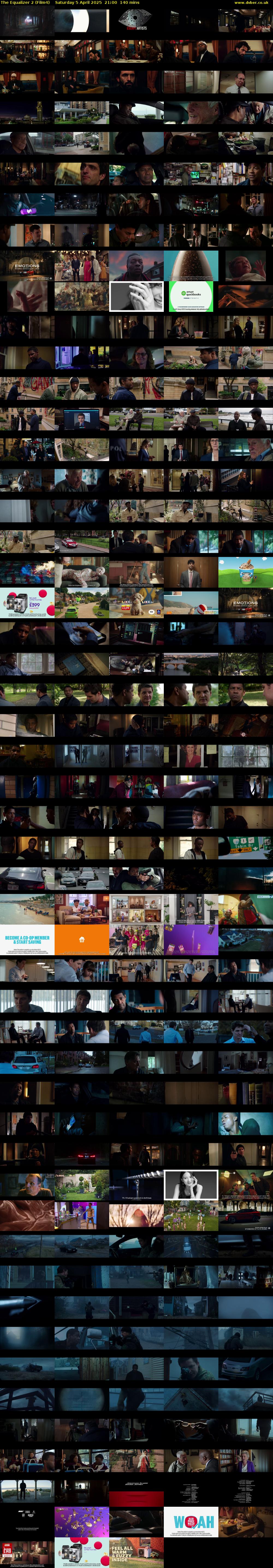 The Equalizer 2 (Film4) Saturday 5 April 2025 21:00 - 23:20