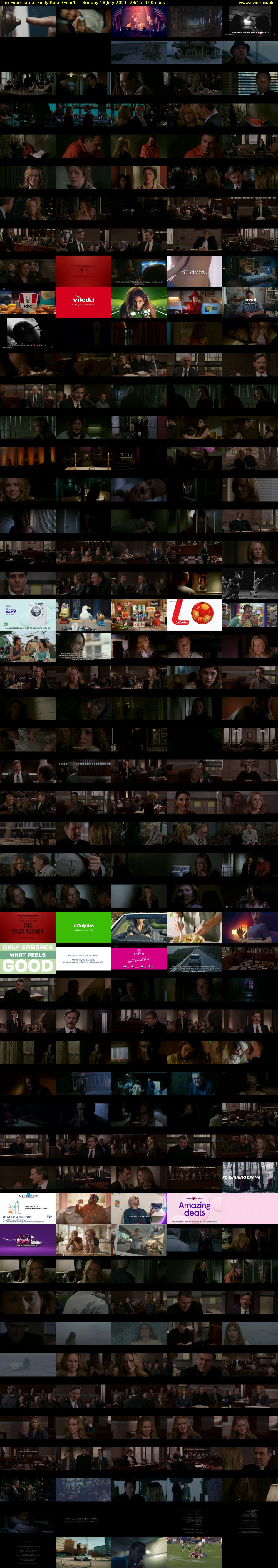 The Exorcism of Emily Rose (Film4) Sunday 18 July 2021 23:15 - 01:35