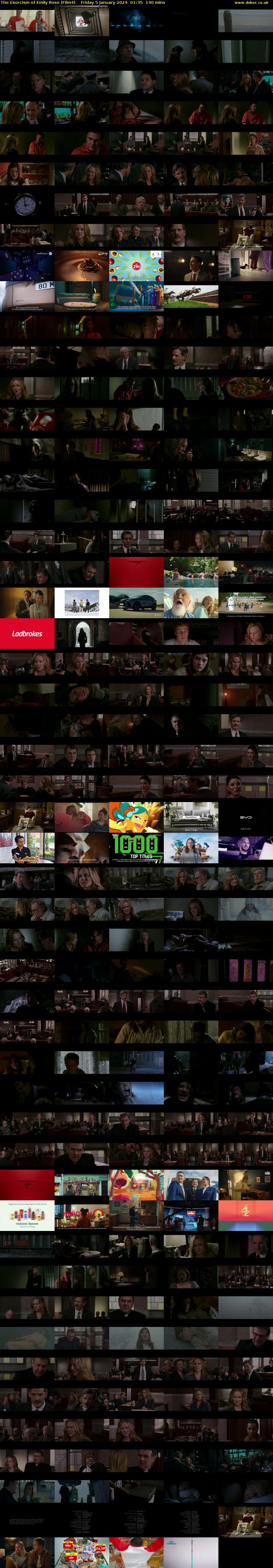 The Exorcism of Emily Rose (Film4) Friday 5 January 2024 01:35 - 03:55