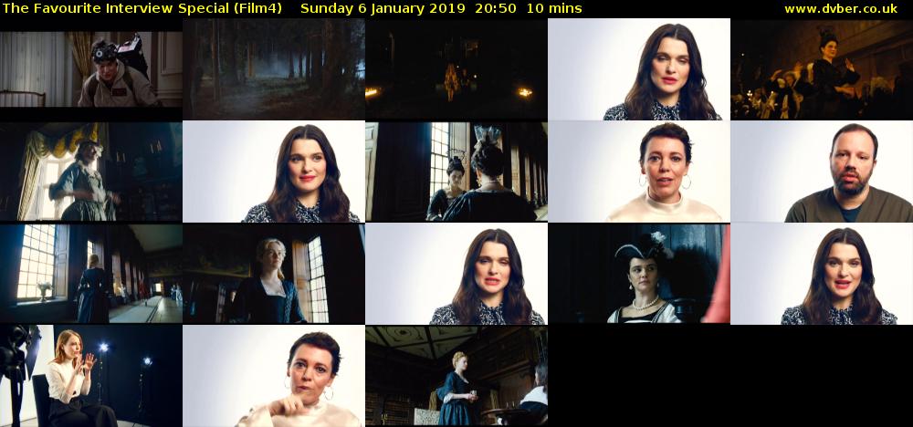 The Favourite Interview Special (Film4) Sunday 6 January 2019 20:50 - 21:00