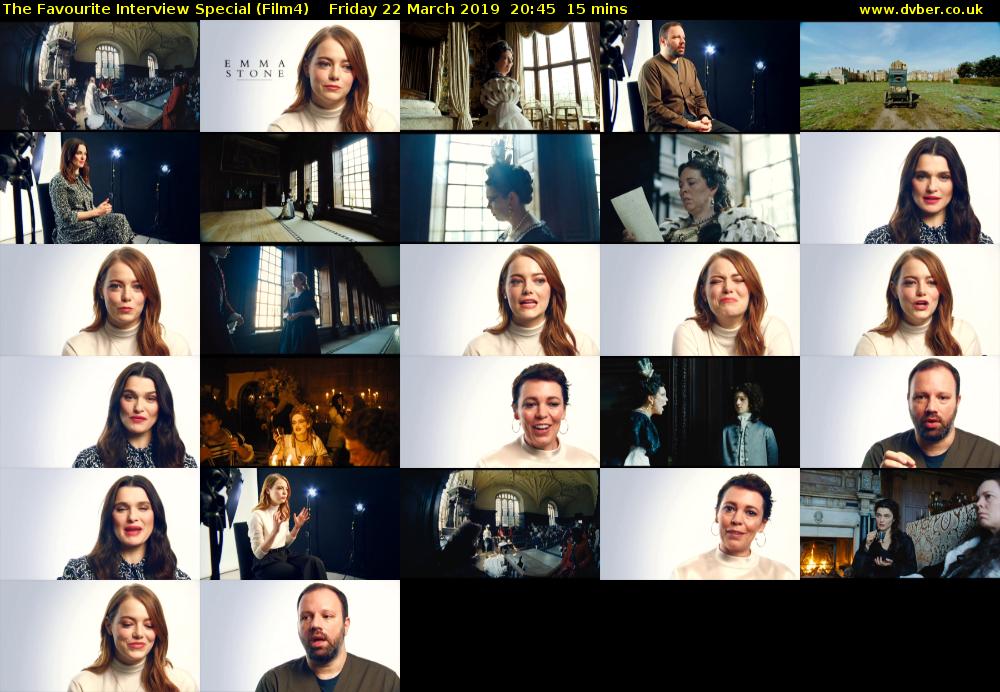 The Favourite Interview Special (Film4) Friday 22 March 2019 20:45 - 21:00
