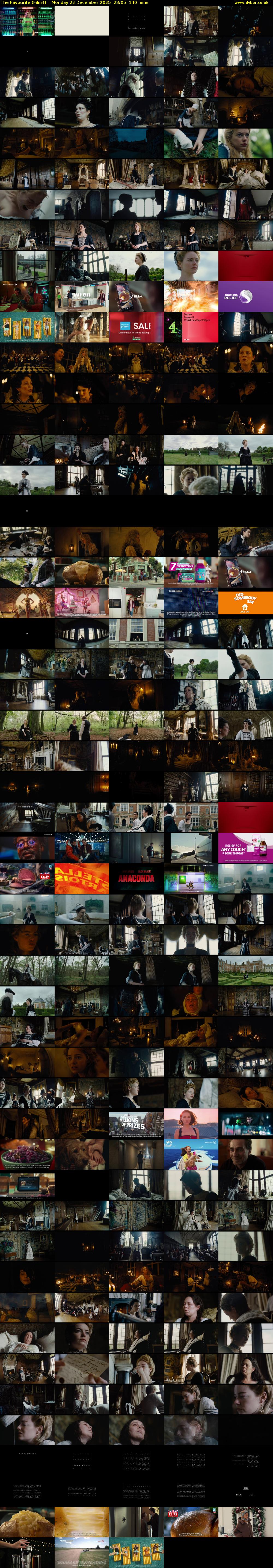 The Favourite (Film4) Monday 22 December 2025 23:05 - 01:25