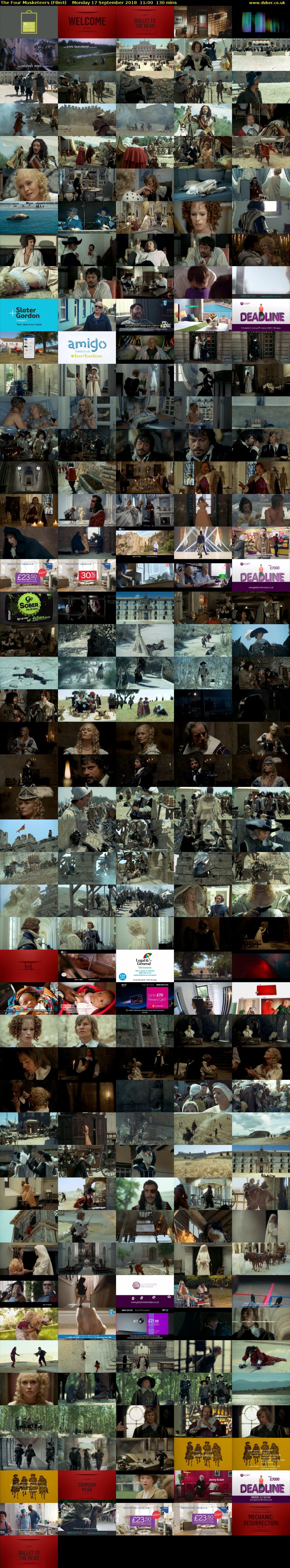 The Four Musketeers (Film4) Monday 17 September 2018 11:00 - 13:10