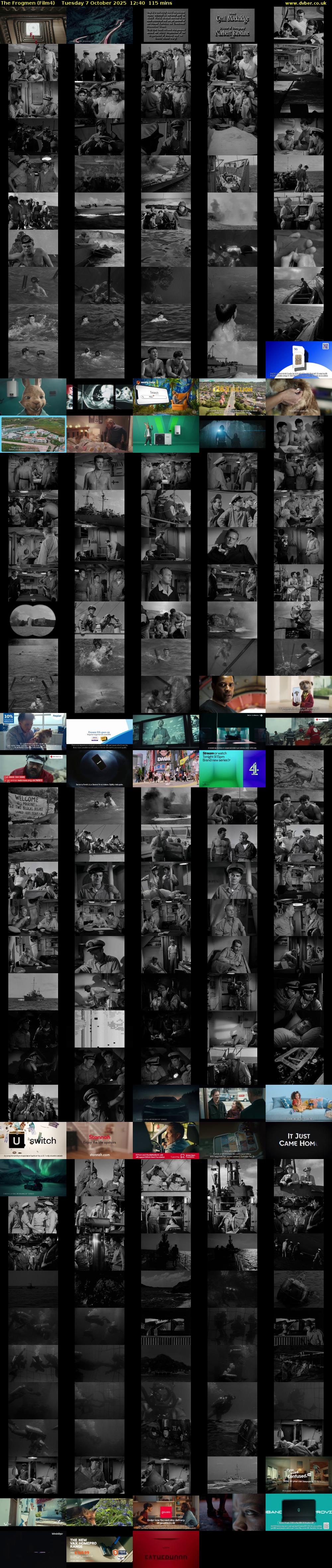 The Frogmen (Film4) Tuesday 7 October 2025 12:40 - 14:35