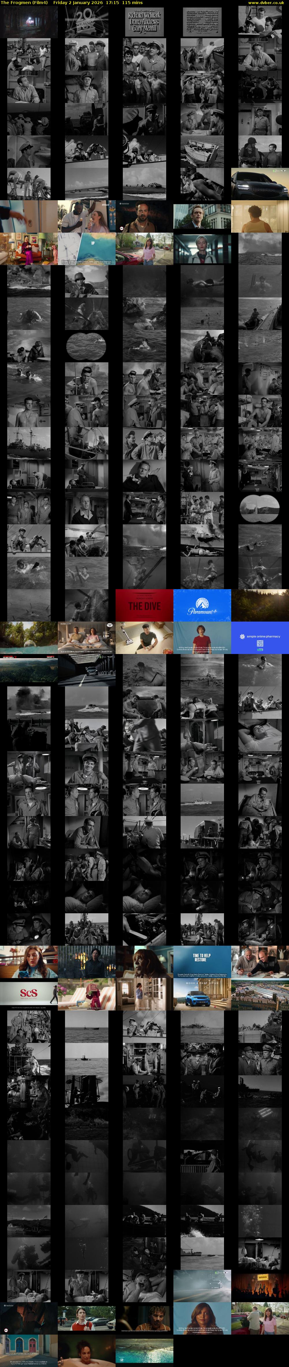 The Frogmen (Film4) Friday 2 January 2026 17:15 - 19:10