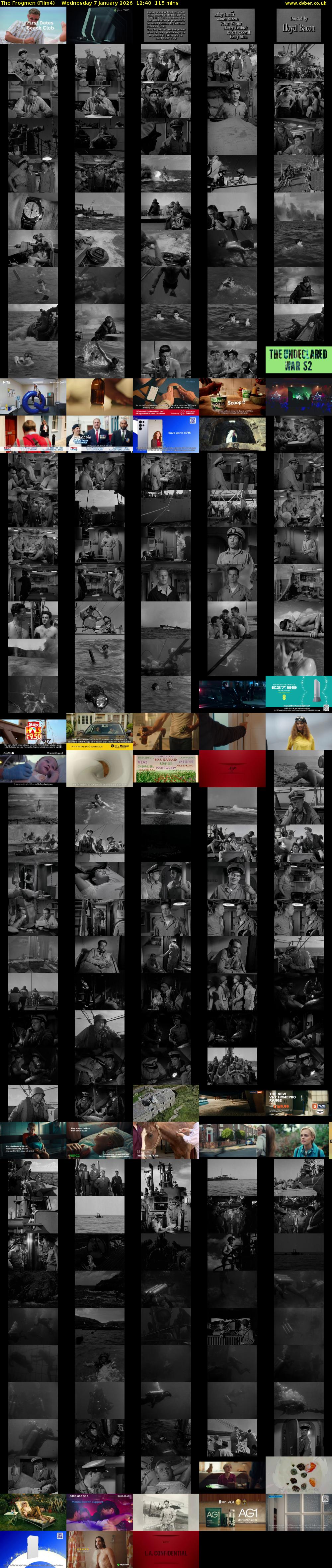 The Frogmen (Film4) Wednesday 7 January 2026 12:40 - 14:35