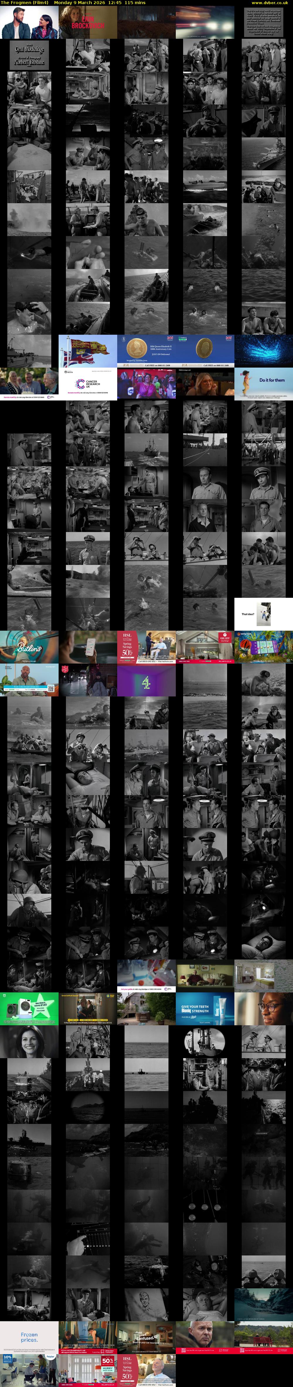 The Frogmen (Film4) Monday 9 March 2026 12:45 - 14:40