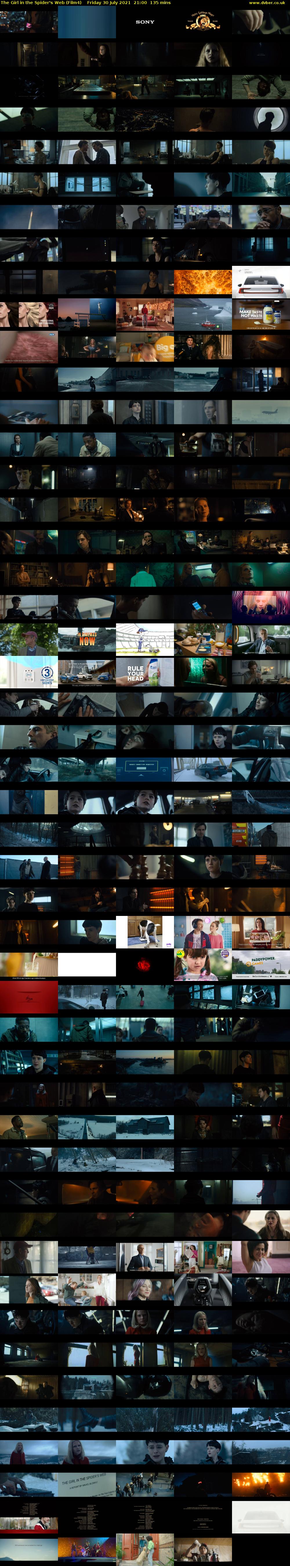 The Girl in the Spider's Web (Film4) Friday 30 July 2021 21:00 - 23:15