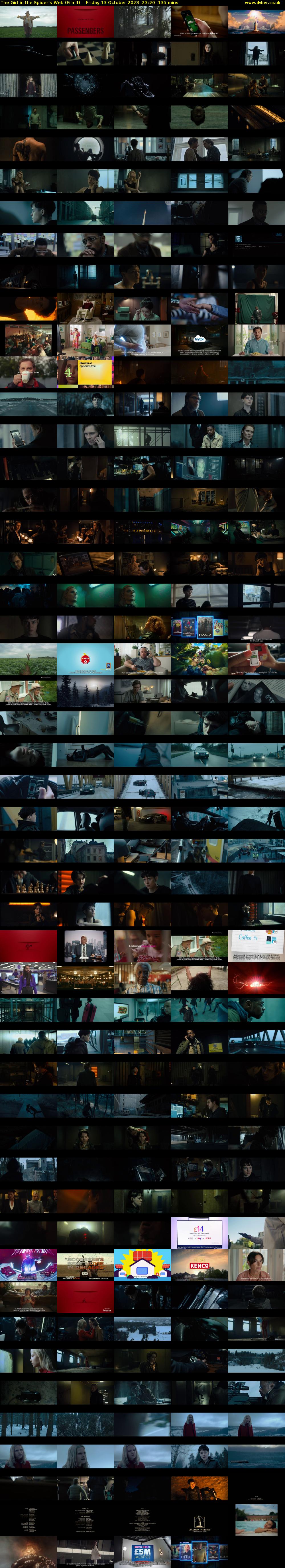 The Girl in the Spider's Web (Film4) Friday 13 October 2023 23:20 - 01:35