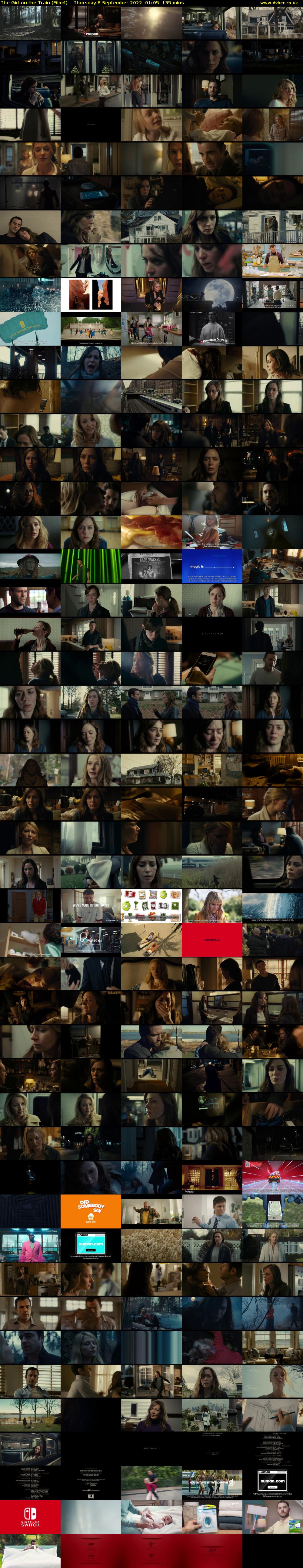 The Girl on the Train (Film4) Thursday 8 September 2022 01:05 - 03:20