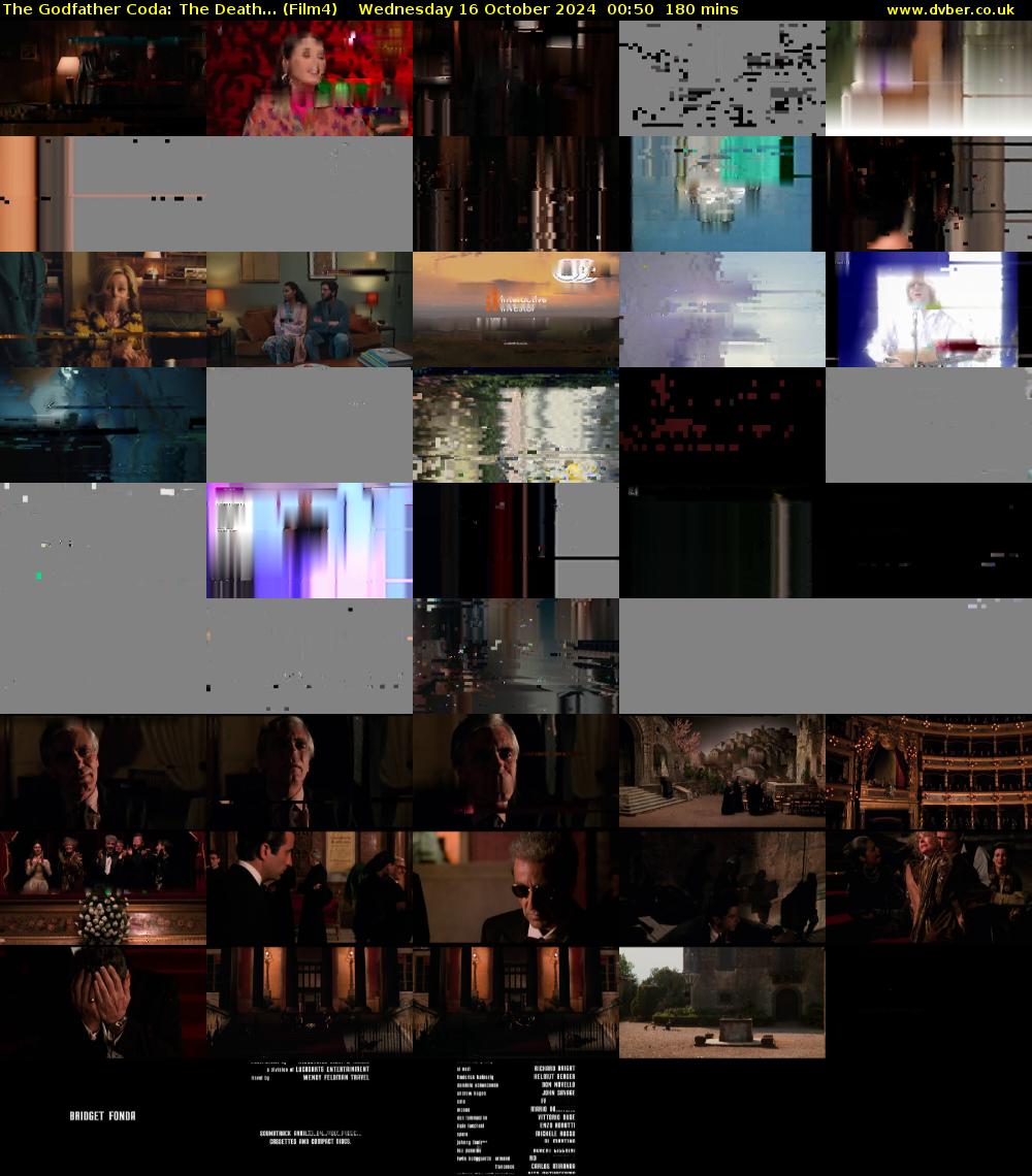 The Godfather Coda: The Death... (Film4) Wednesday 16 October 2024 00:50 - 03:50