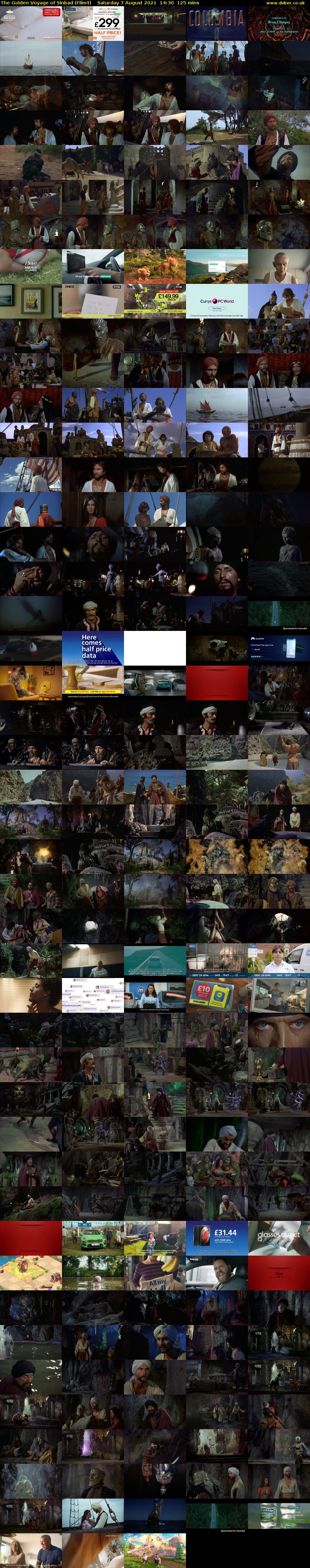 The Golden Voyage of Sinbad (Film4) Saturday 7 August 2021 14:30 - 16:35