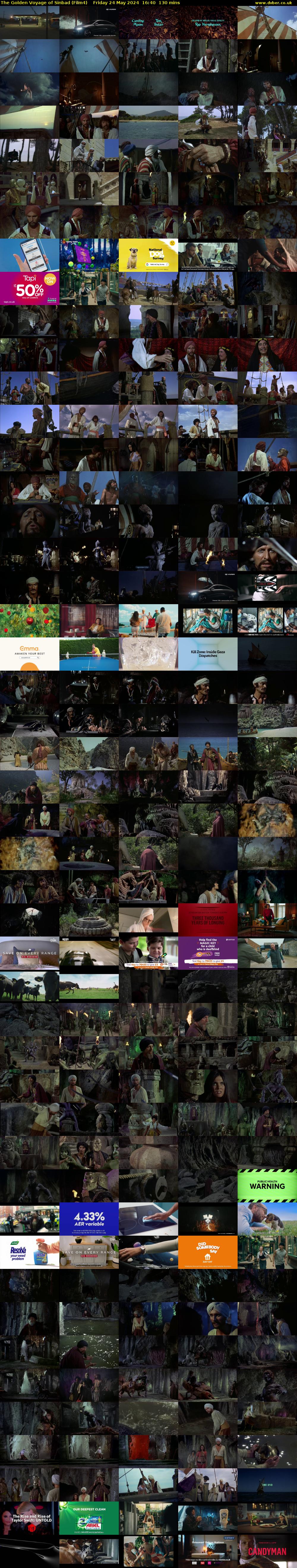 The Golden Voyage of Sinbad (Film4) Friday 24 May 2024 16:40 - 18:50