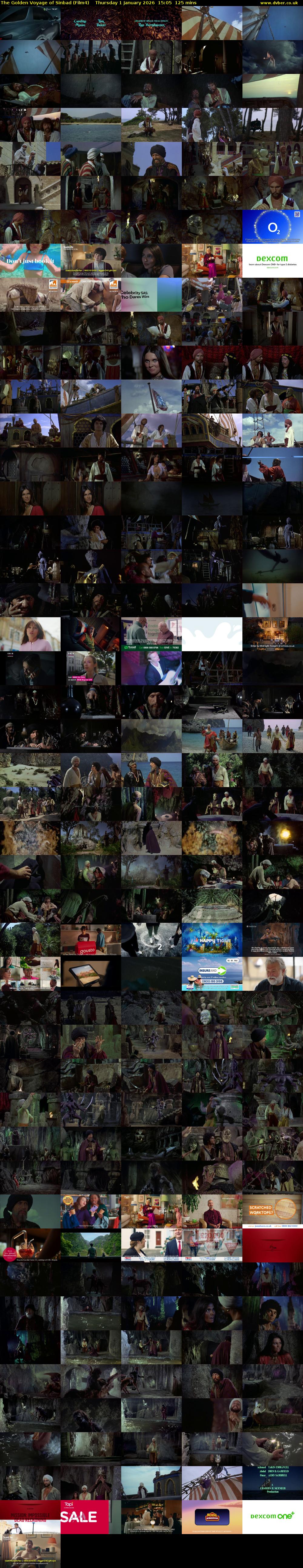 The Golden Voyage of Sinbad (Film4) Thursday 1 January 2026 15:05 - 17:10