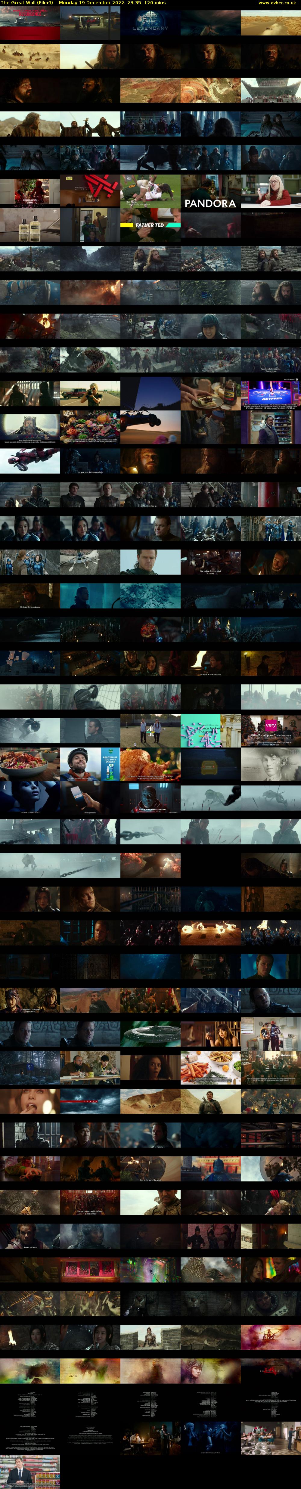 The Great Wall (Film4) Monday 19 December 2022 23:35 - 01:35