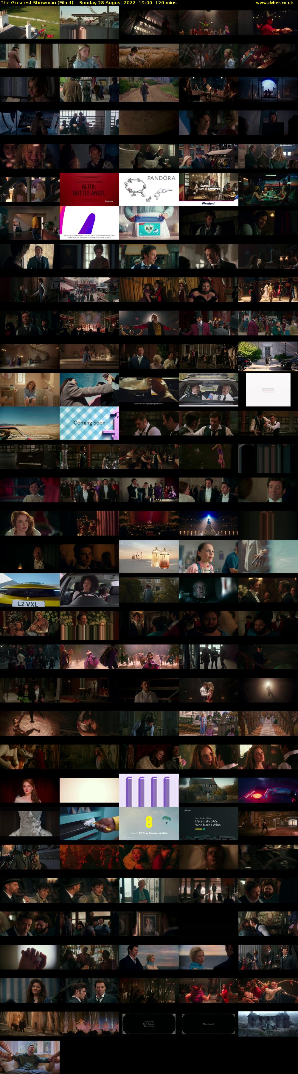 The Greatest Showman (Film4) Sunday 28 August 2022 19:00 - 21:00