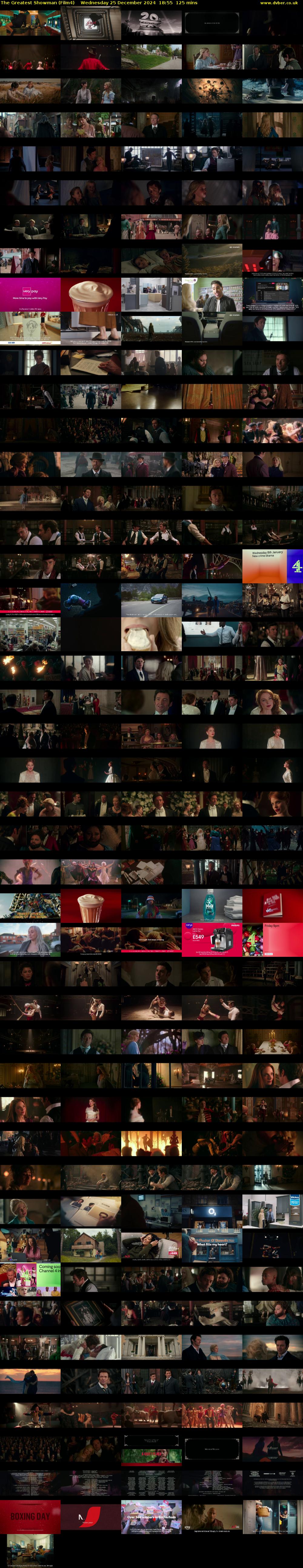 The Greatest Showman (Film4) Wednesday 25 December 2024 18:55 - 21:00