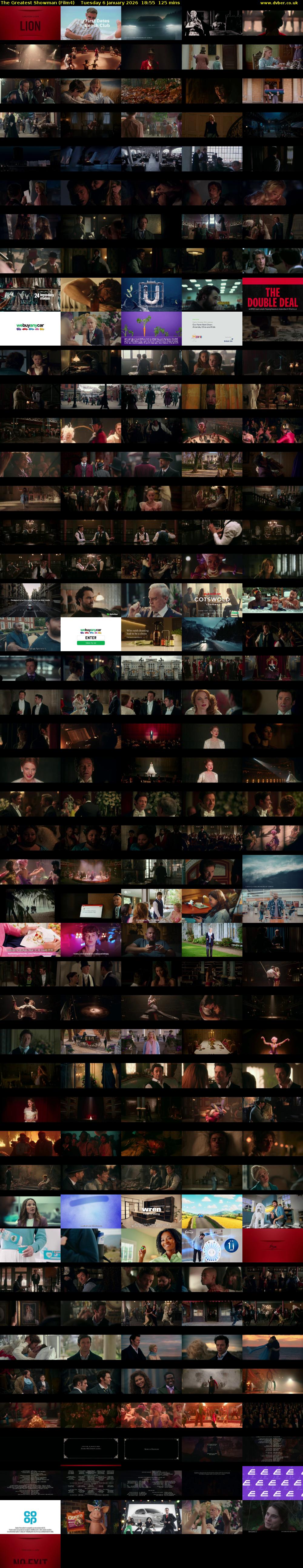 The Greatest Showman (Film4) Tuesday 6 January 2026 18:55 - 21:00