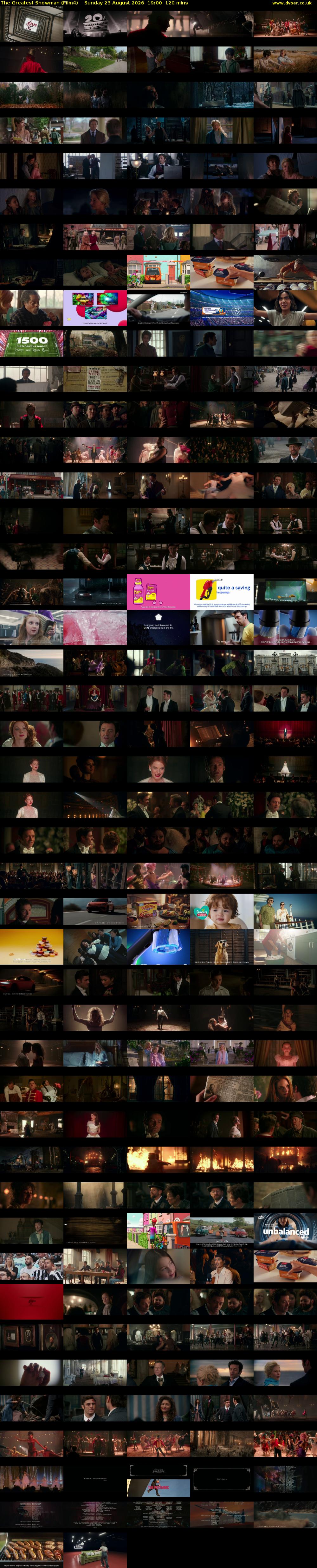 The Greatest Showman (Film4) Sunday 23 August 2026 19:00 - 21:00