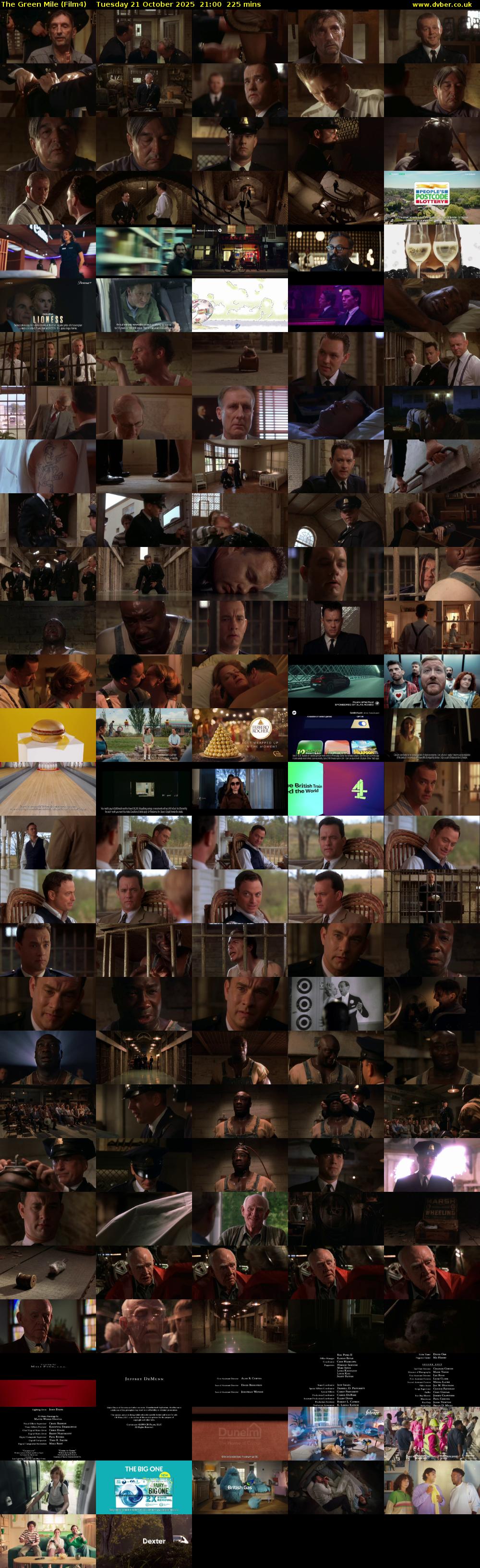 The Green Mile (Film4) Tuesday 21 October 2025 21:00 - 00:45