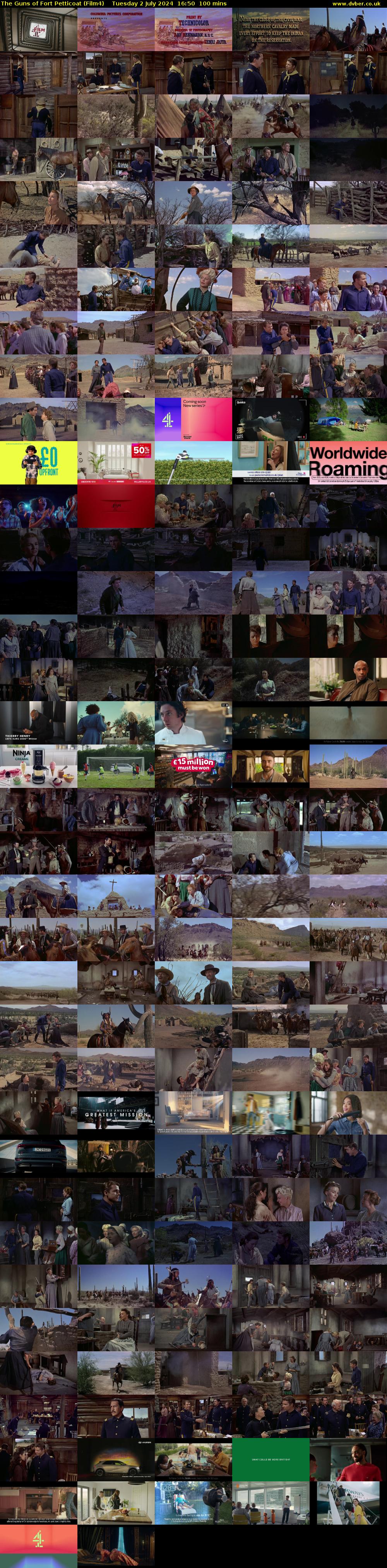 The Guns of Fort Petticoat (Film4) Tuesday 2 July 2024 16:50 - 18:30