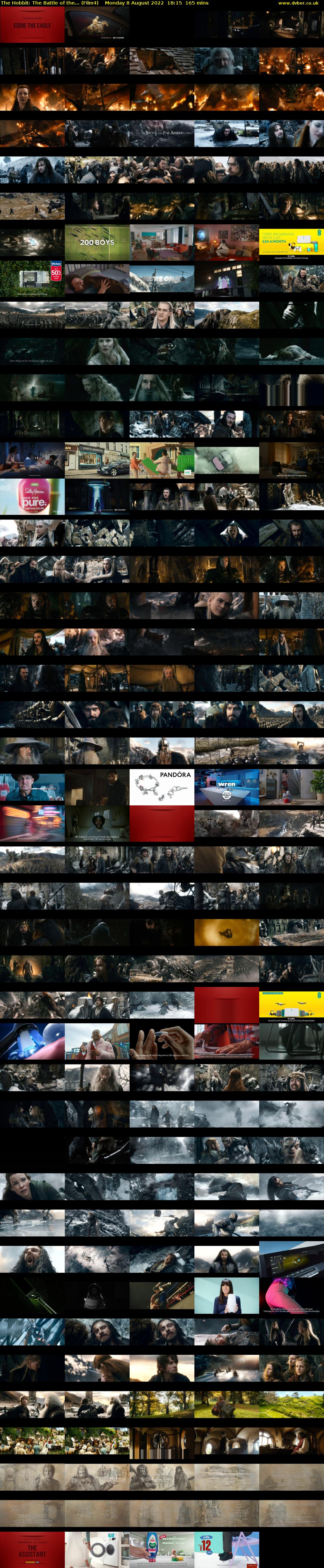 The Hobbit: The Battle of the... (Film4) Monday 8 August 2022 18:15 - 21:00