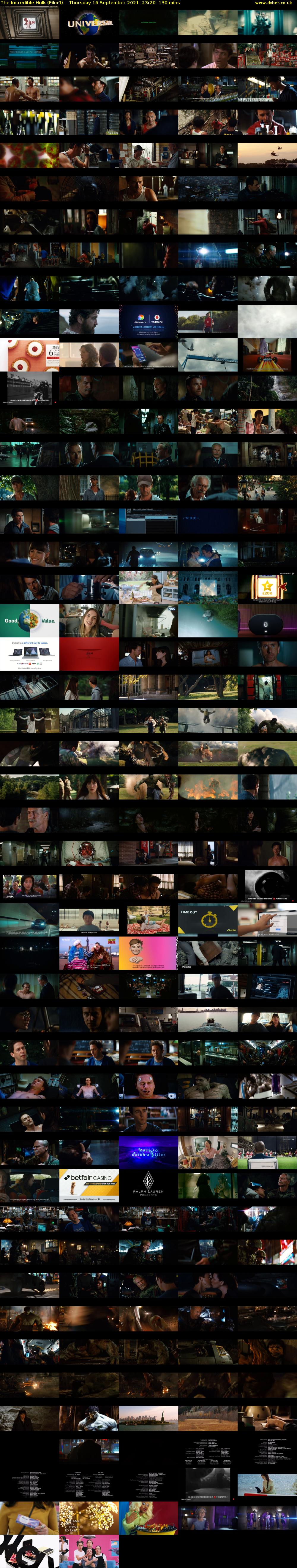 The Incredible Hulk (Film4) Thursday 16 September 2021 23:20 - 01:30