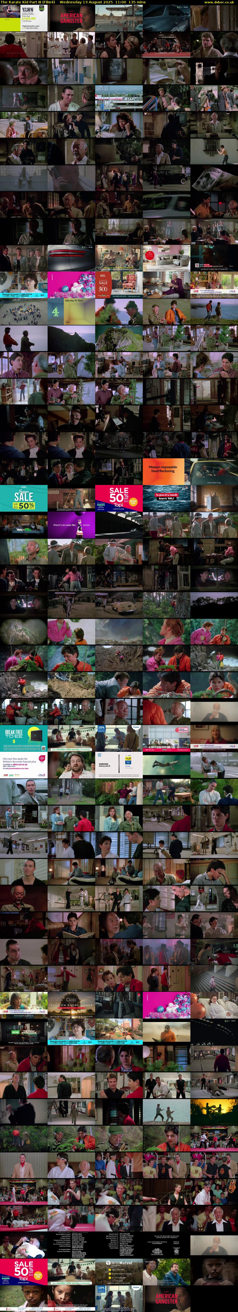 The Karate Kid Part III (Film4) Wednesday 13 August 2025 11:00 - 13:15