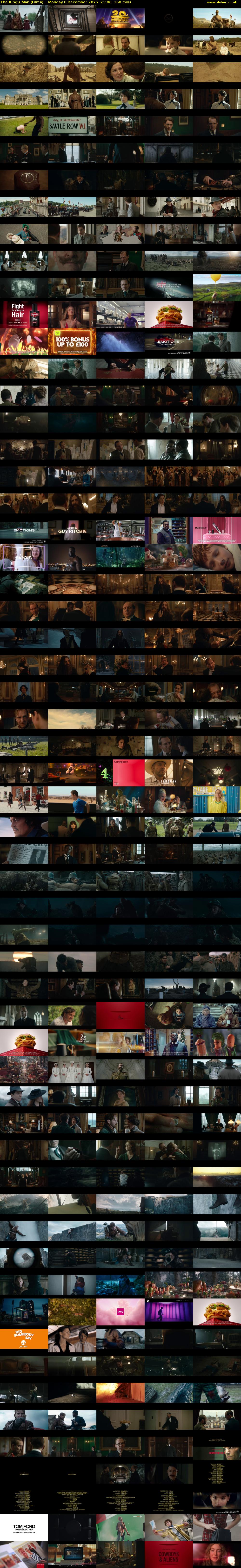 The King's Man (Film4) Monday 8 December 2025 21:00 - 23:40