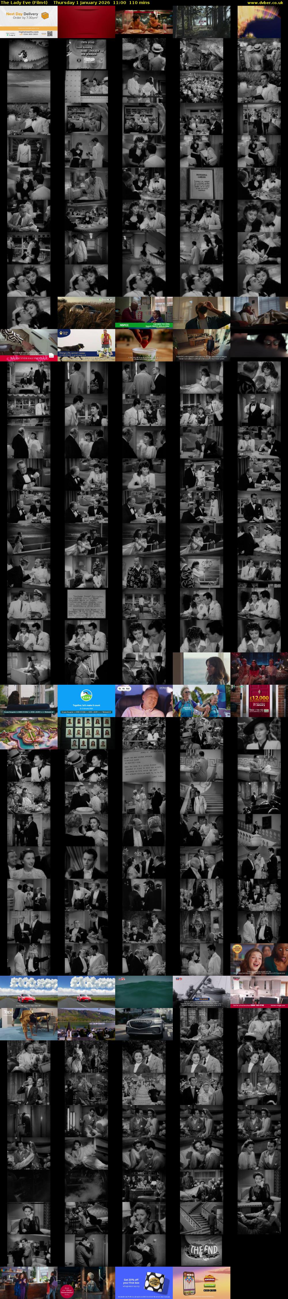 The Lady Eve (Film4) Thursday 1 January 2026 11:00 - 12:50