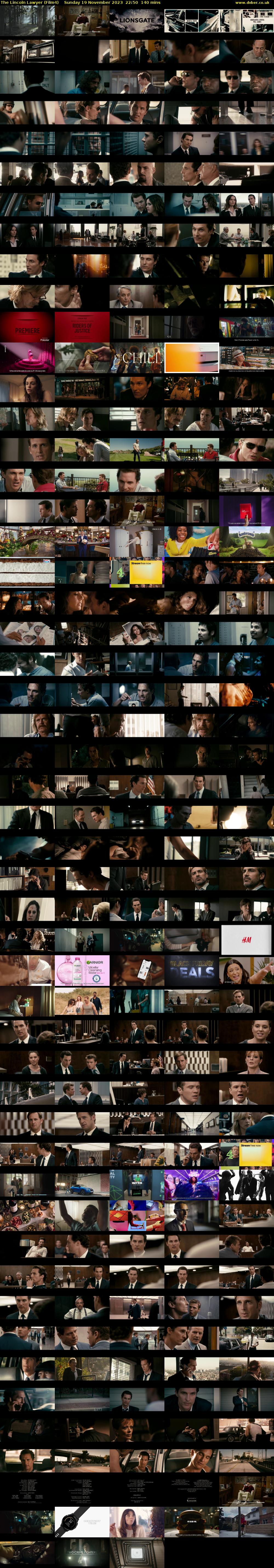 The Lincoln Lawyer (Film4) Sunday 19 November 2023 22:50 - 01:10