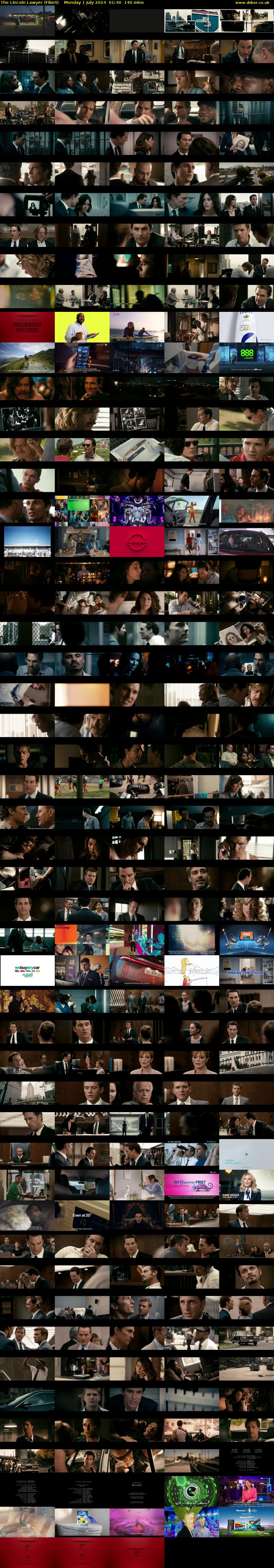 The Lincoln Lawyer (Film4) Monday 1 July 2024 01:40 - 04:00