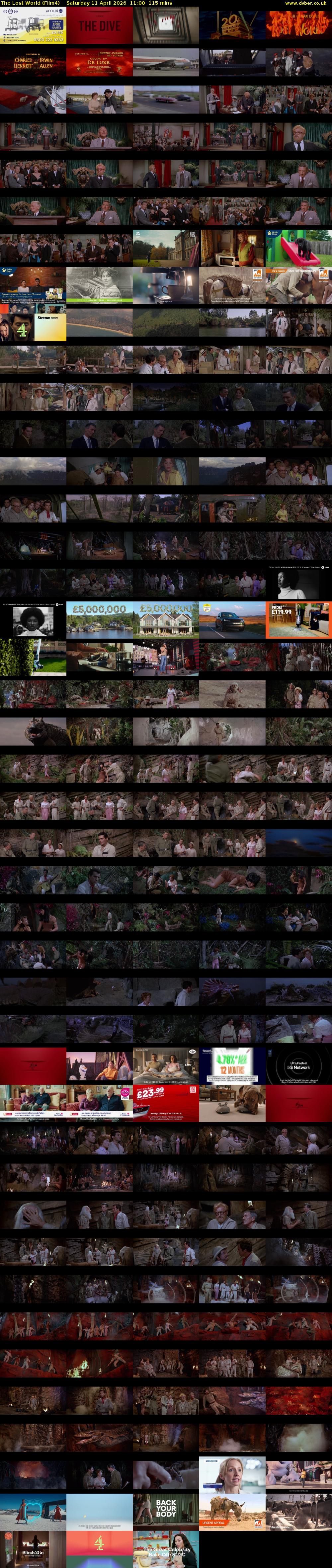 The Lost World (Film4) Saturday 11 April 2026 11:00 - 12:55
