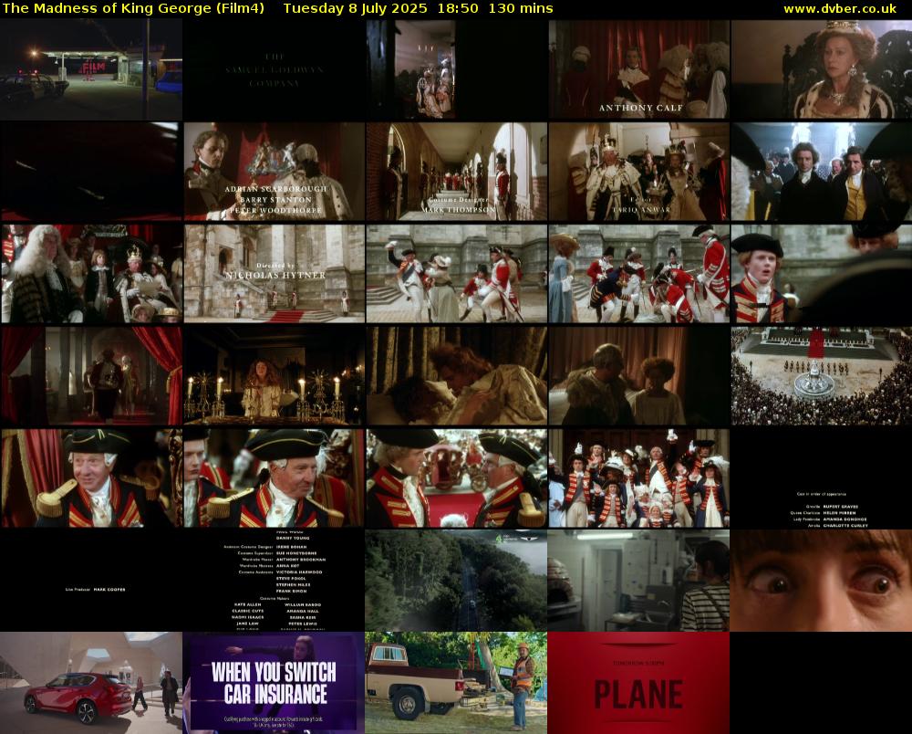 The Madness of King George (Film4) Tuesday 8 July 2025 18:50 - 21:00