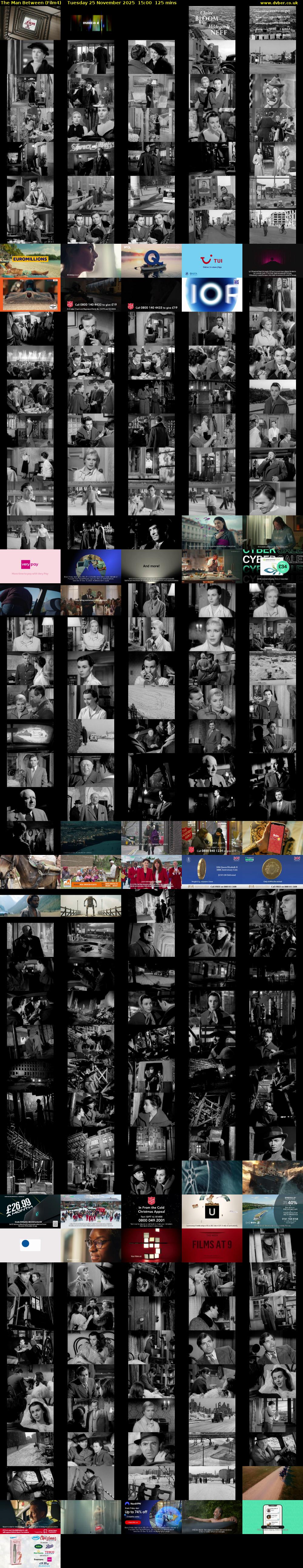 The Man Between (Film4) Tuesday 25 November 2025 15:00 - 17:05