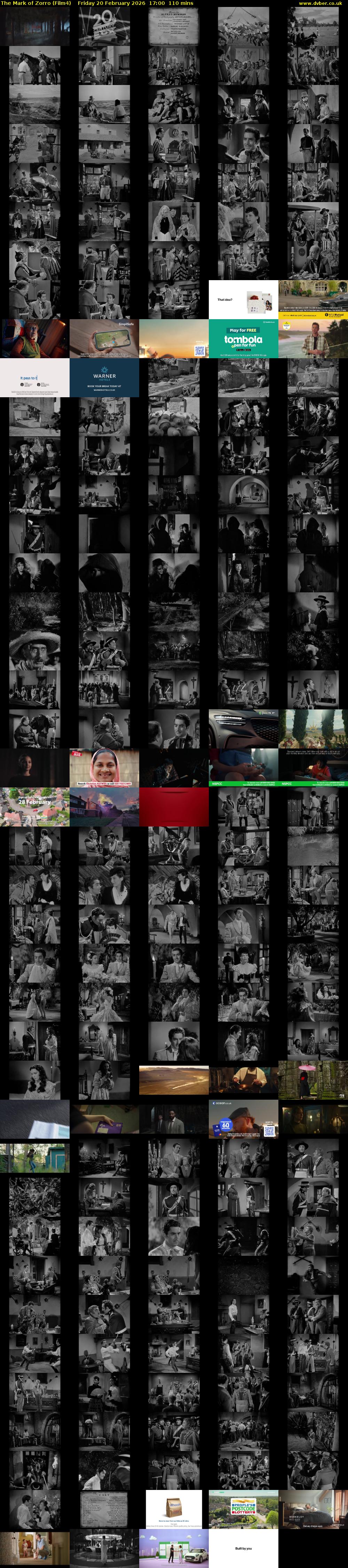 The Mark of Zorro (Film4) Friday 20 February 2026 17:00 - 18:50