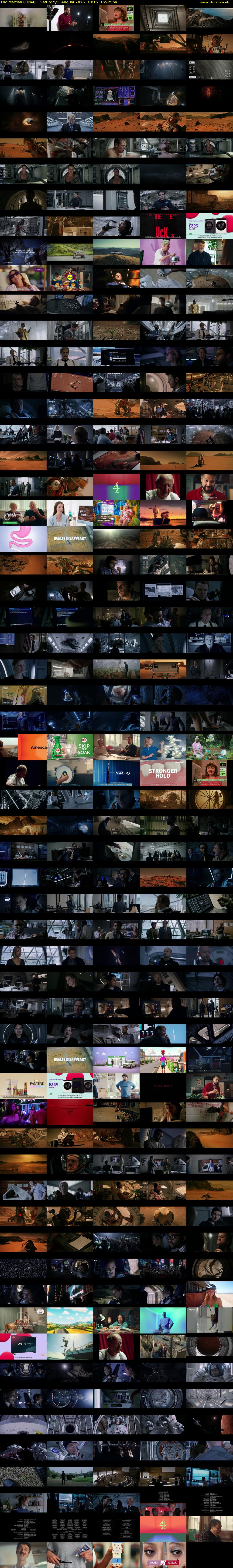 The Martian (Film4) Saturday 1 August 2026 18:15 - 21:00