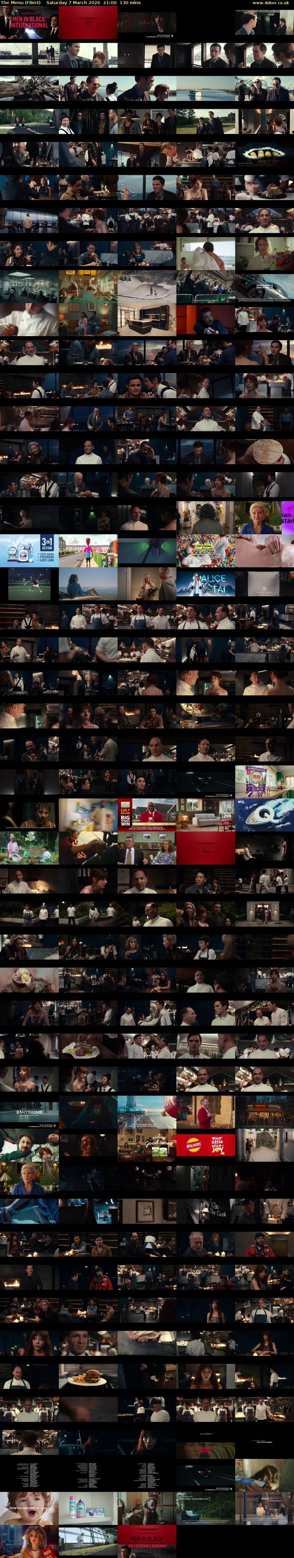 The Menu (Film4) Saturday 7 March 2026 21:00 - 23:10