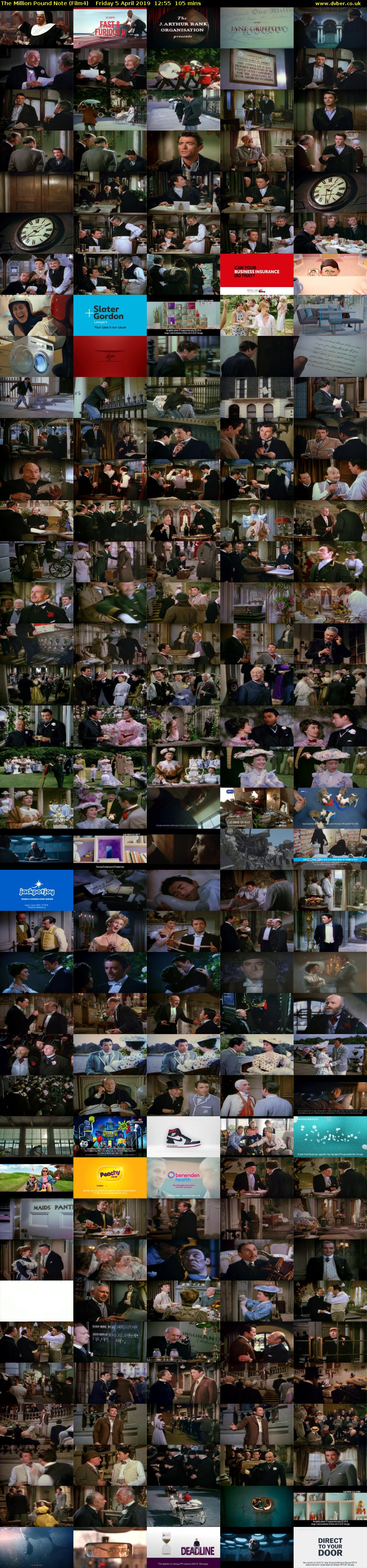 The Million Pound Note (Film4) Friday 5 April 2019 12:55 - 14:40