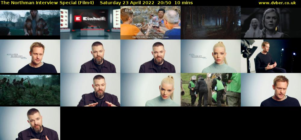 The Northman Interview Special (Film4) Saturday 23 April 2022 20:50 - 21:00