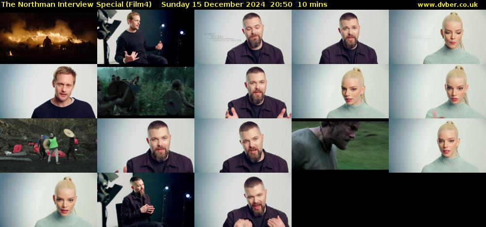 The Northman Interview Special (Film4) Sunday 15 December 2024 20:50 - 21:00