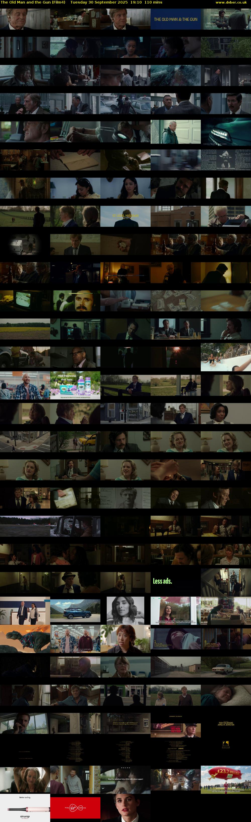 The Old Man and the Gun (Film4) Tuesday 30 September 2025 19:10 - 21:00